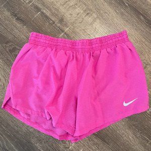 Nike Dri-FIT Medium Pink Shorts Women's Brief-Lined Running Shorts